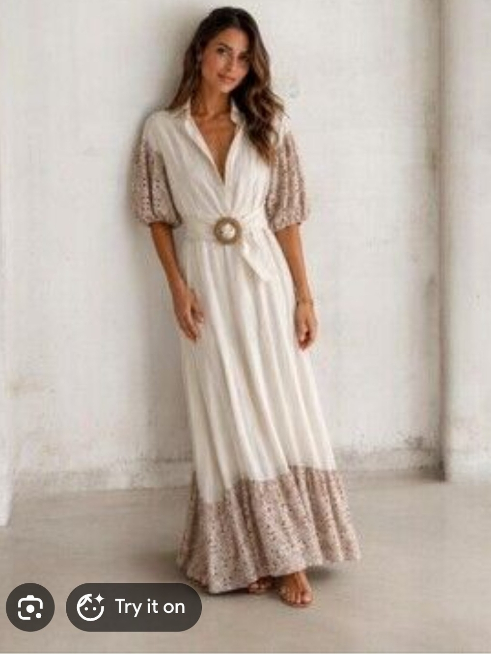 NWT Solitaire Boho Maxi Dress W/ Embroidered Accents Size Medium